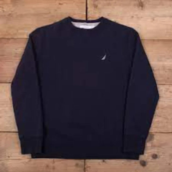 Nautica Navy Blue Crewneck Sweater - Men's Size Medium - Picture 1 of 5